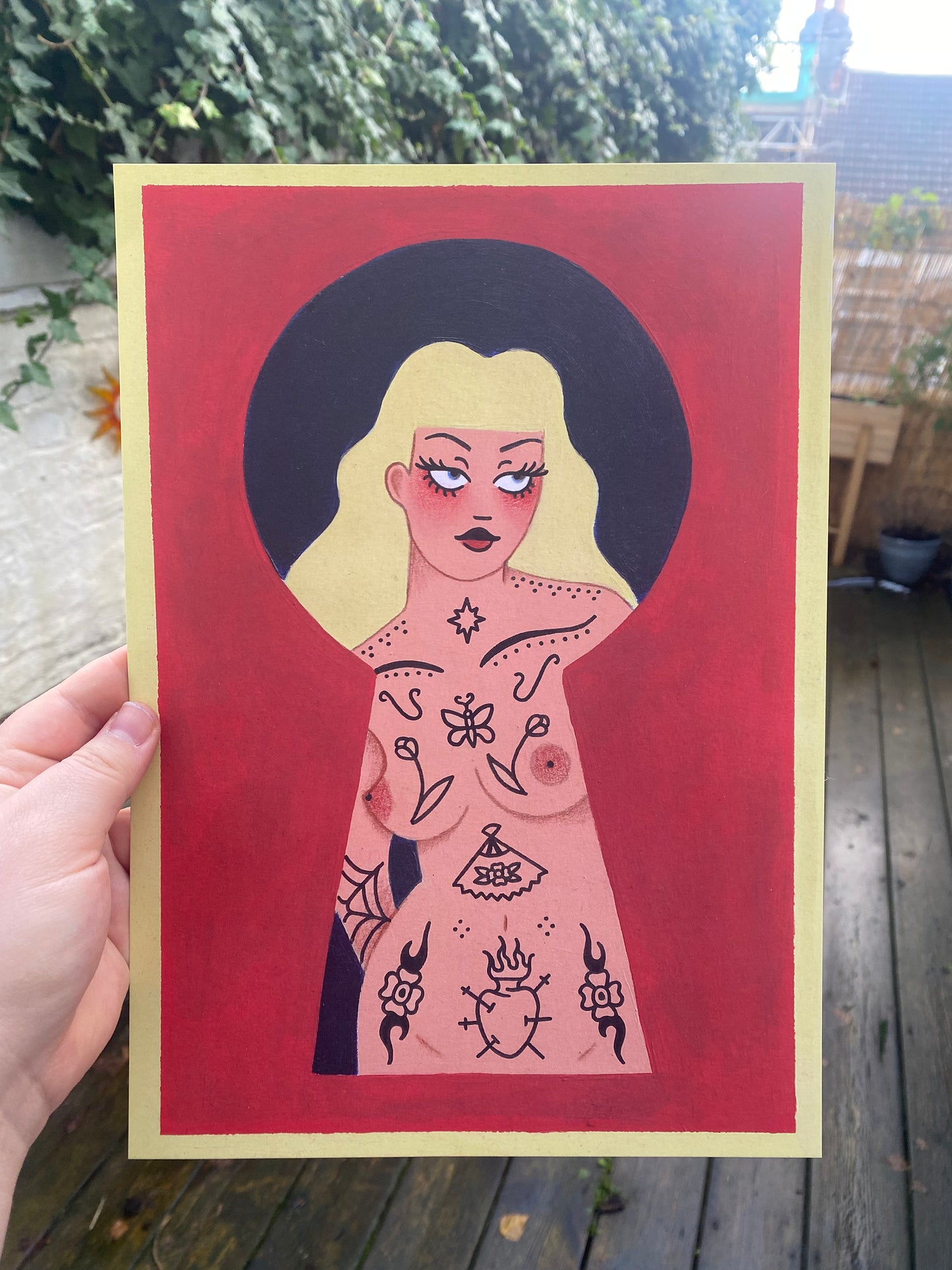 Through the Keyhole A4 Art Print