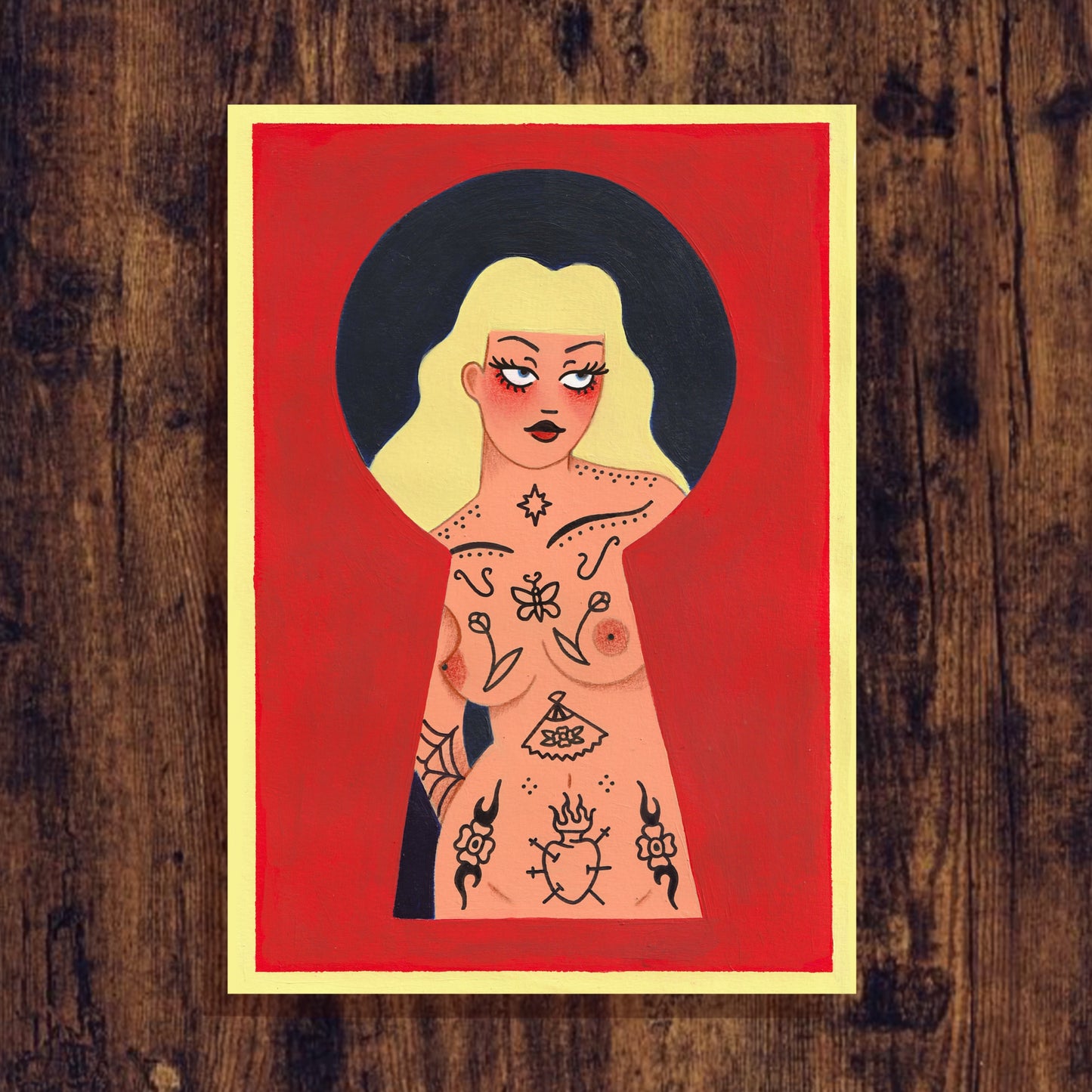 Through the Keyhole A4 Art Print